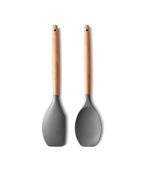 P-Plus Large Wooden Handle Spatula Set