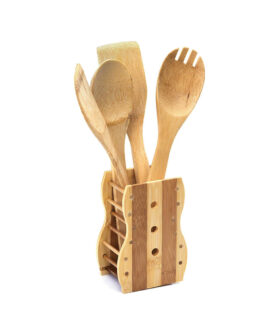 Royalford Wooden Bamboo Kitchen Utensil Set